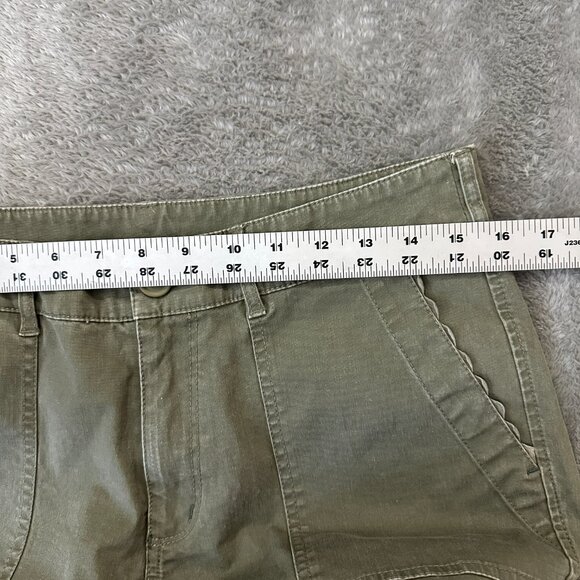 Sundance Green Scallop Trim Straight Leg Pants Women's size 10 Cotton - Picture 6 of 9